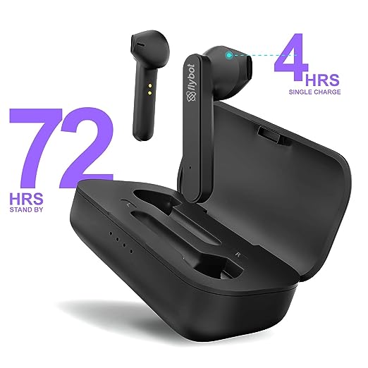 Flybot Beat 100 True Wireless Bluetooth 5.0 Earphones with Charging Case, Compatible with Android and iOS IPX4 Water Resistance Deep Bass Feature (Black) Flybot Beat 100 True Wireless Bluetooth 5.0 Earphones with Charging Case, Compatible with Android and iOS IPX4 Water Resistance Deep Bass Feature (Black)
